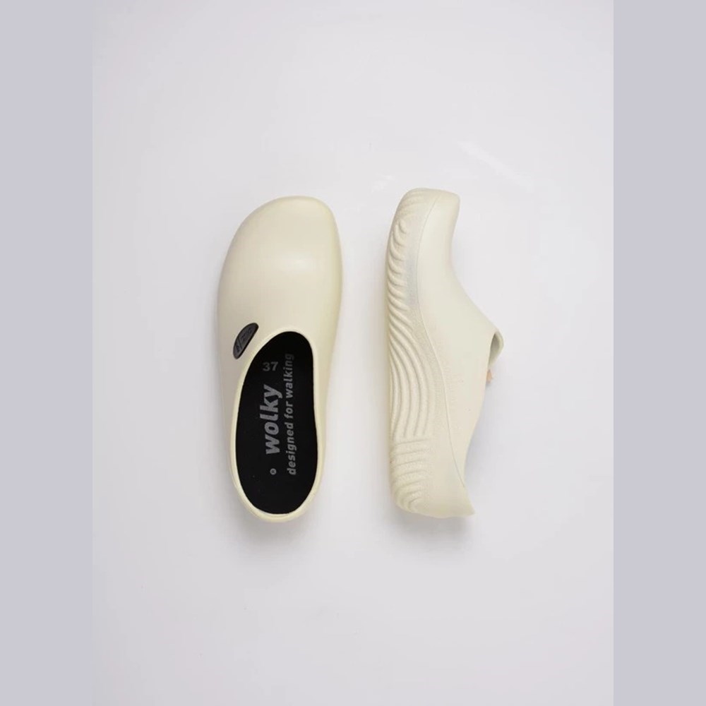 White Wolky Ok Clog Women's Clogs | FPAD70453