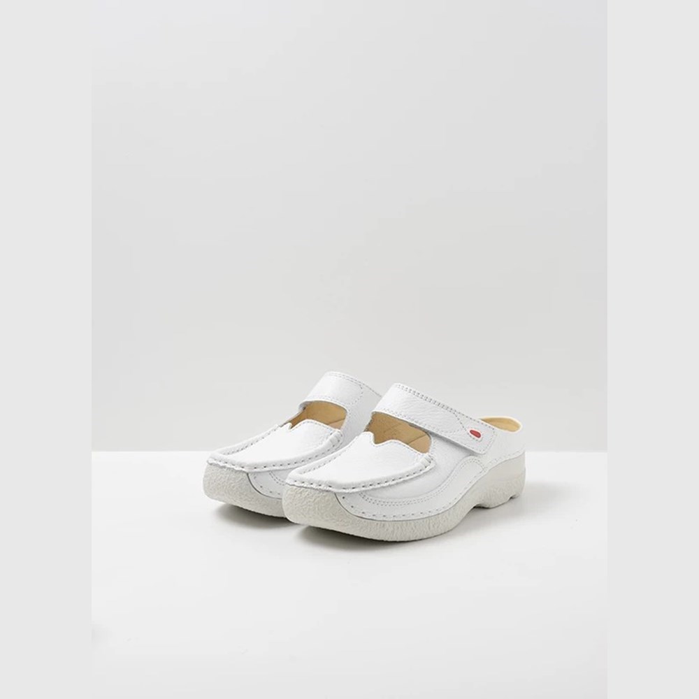 White Wolky Roll Women's Slippers | HXFB27845