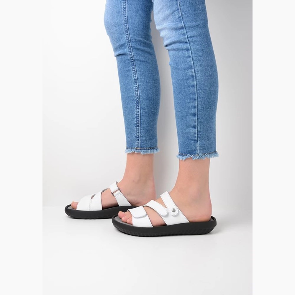 White Wolky Sense Women's Sandals | ICLM50971