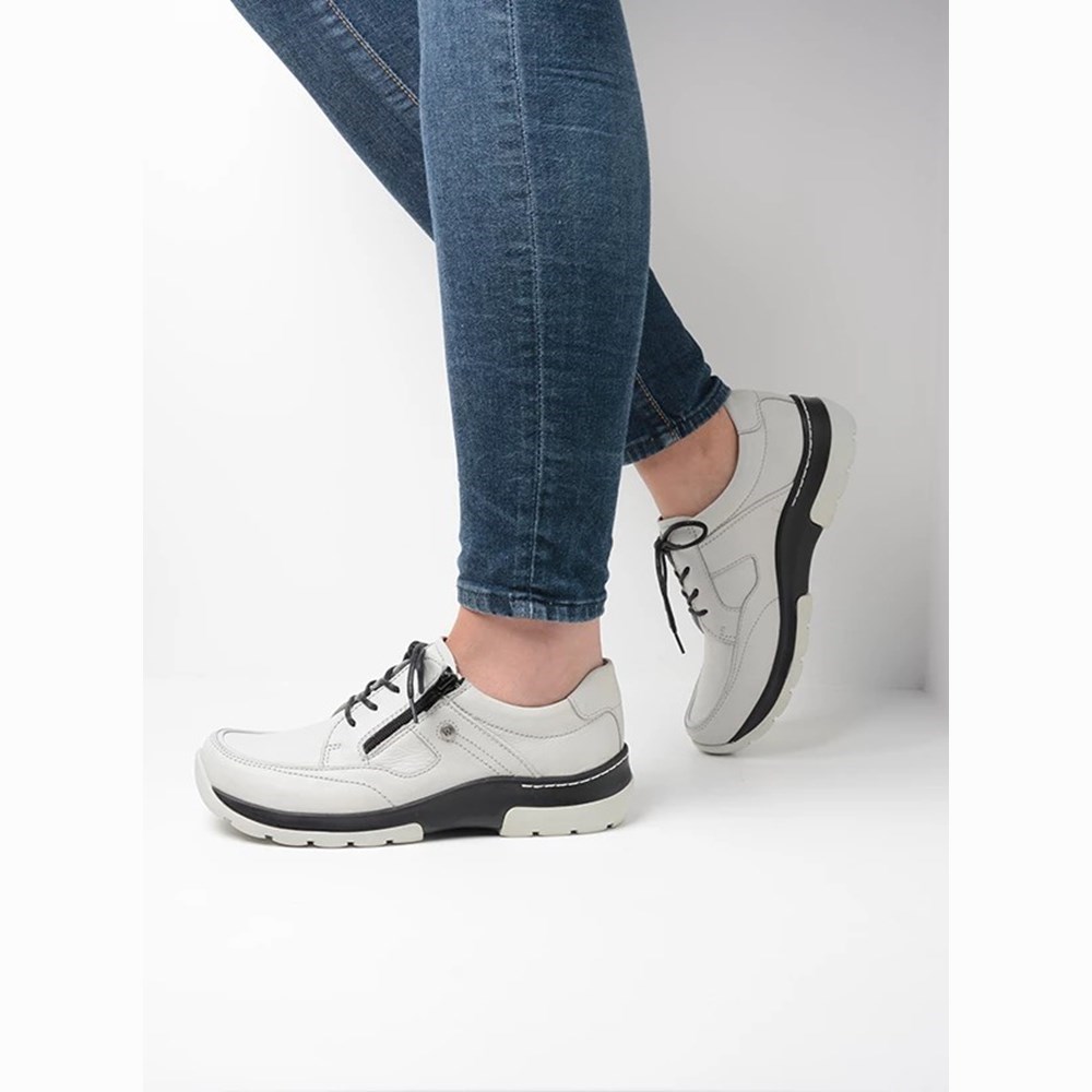 White Wolky Ska Women's Lace Up Shoes | JVOF72456