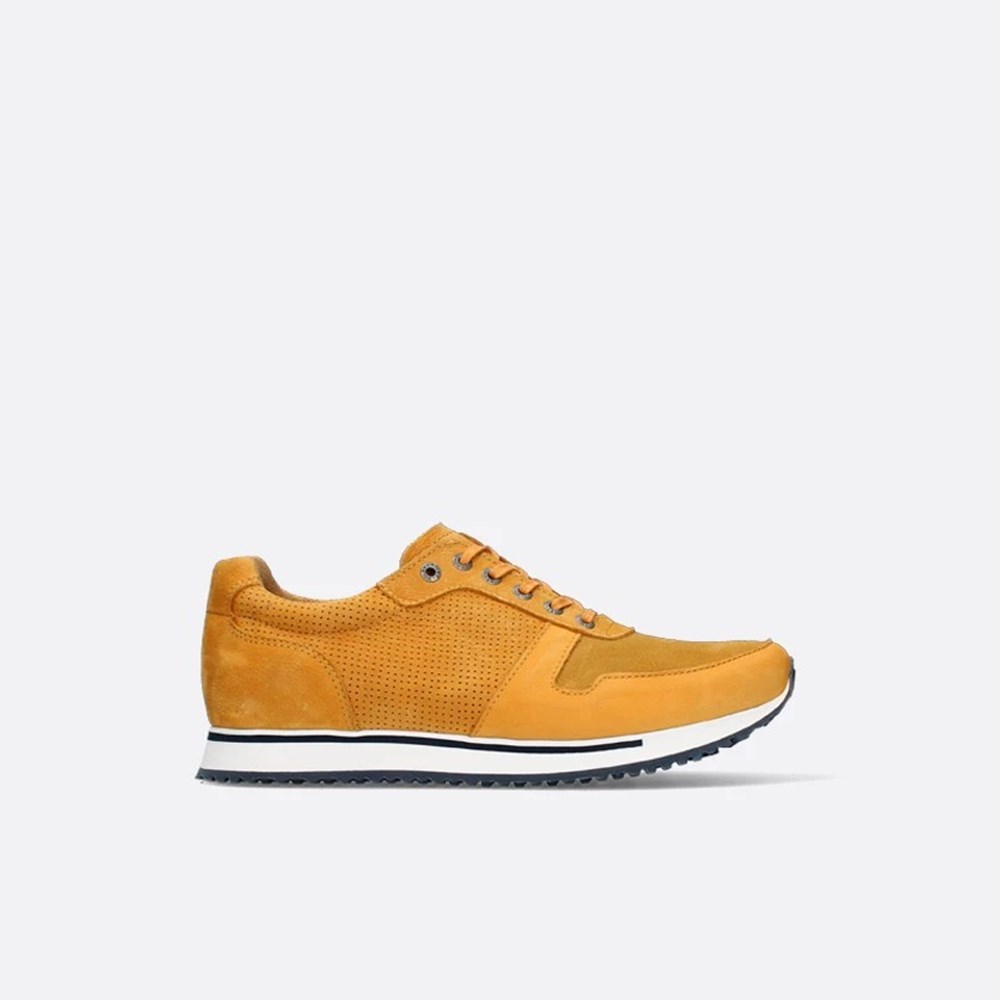 Yellow Orange Wolky e-Walk 2 Men\'s Lace Up Shoes | IJXZ24138