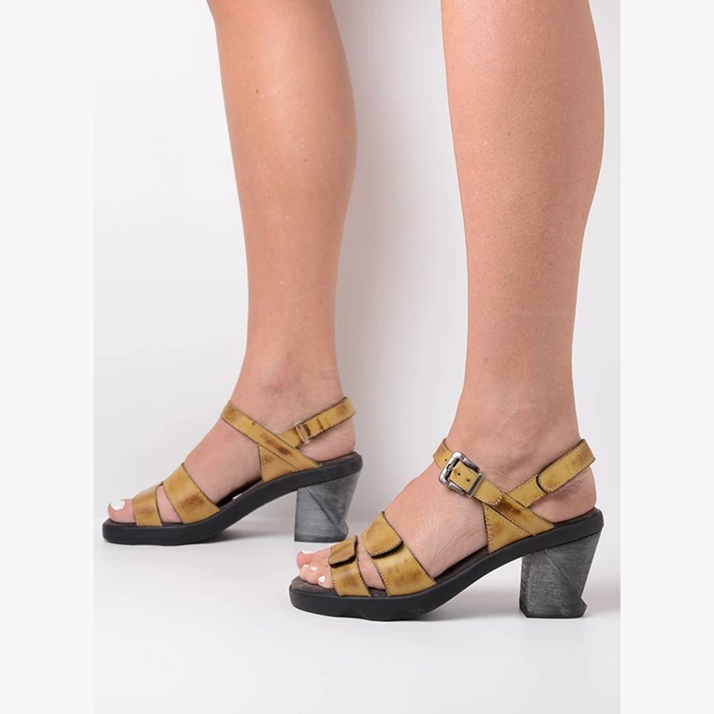 Yellow Wolky Cross Women's Sandals | EIVH50692