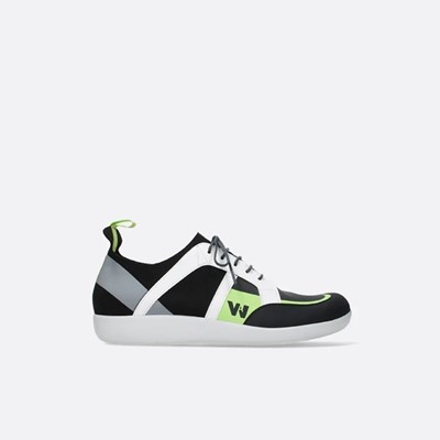 Black / Green Wolky Base Women's Lace Up Shoes | LNYW20394