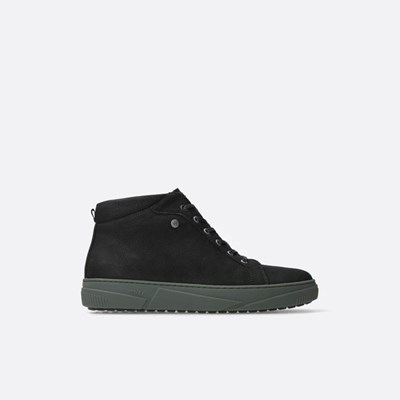 Black / Olive Green Wolky Compass Women's Sneakers | HUDQ41583