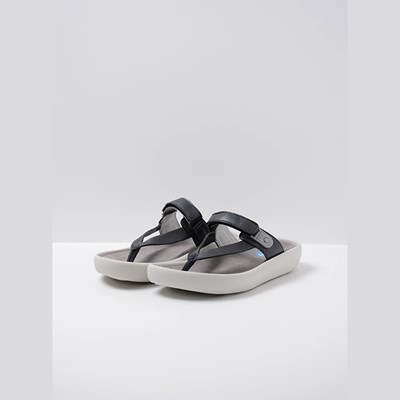 Black / White Wolky Peace Women's Sandals | XHUB05782