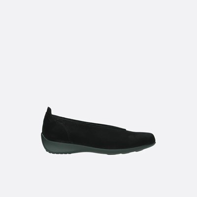 Black Wolky Ballet Women's Slip On Shoes | JDXM32748