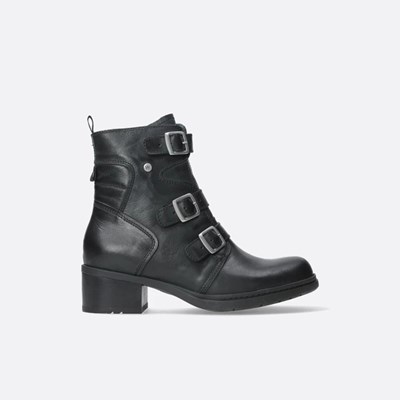 Black Wolky Canmore Women's Biker Boots | PKTC72185