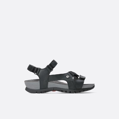 Black Wolky Cradle Women's Sandals | PLMC01963