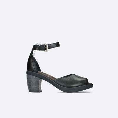 Black Wolky Jam Women's Sandals | JNPO94821