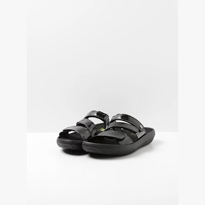 Black Wolky Sense Vegan Women's Sandals | KISN79821