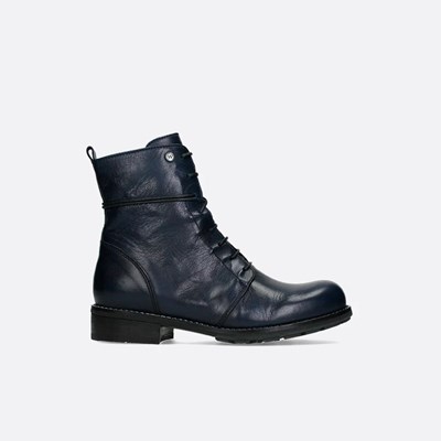 Blue Wolky Murray Xw Women's Biker Boots | XIOY23145