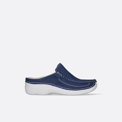 Blue Wolky Roll Women's Slides | RPLS34167