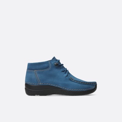 Blue Wolky Seamy Moc Women's Lace Up Shoes | JNGH48723