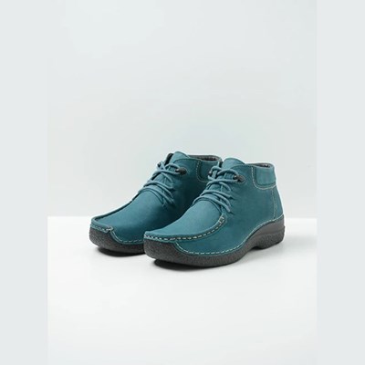 Blue Wolky Seamy Moc Women's Lace Up Shoes | WKEU38015