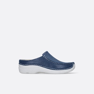 Blue Wolky Seamy Women's Slides | CYOK83649