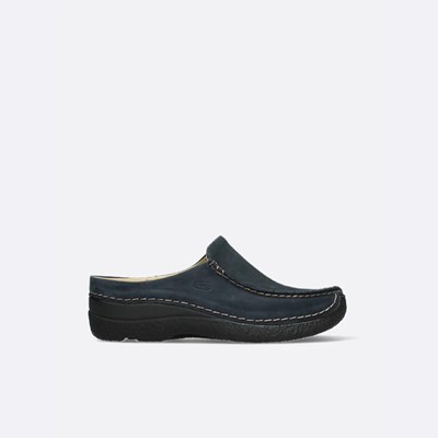 Blue Wolky Seamy Women's Slides | DBNO51978