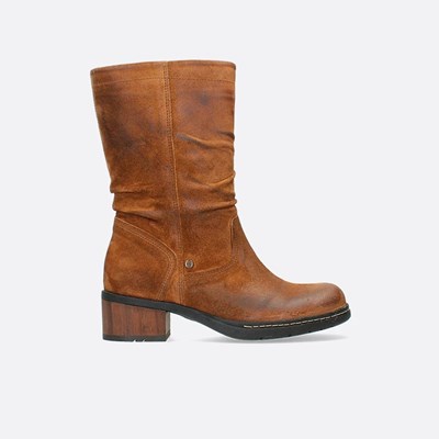 Brown Wolky Edmonton Women's Mid Calf Boots | YTFO12087