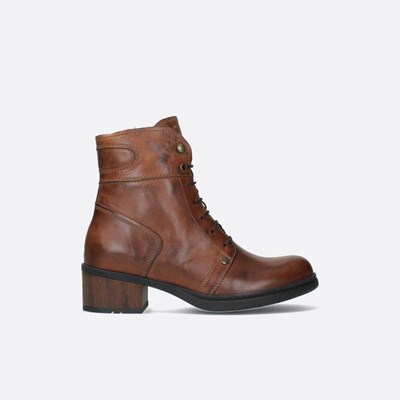 Brown Wolky Red Deer Xw Women's Biker Boots | HEMB24069