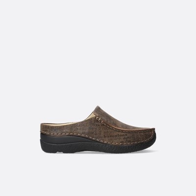 Brown Wolky Seamy Women's Slides | LKCH26150