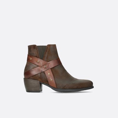 Brown Wolky Silio Women's Ankle Boots | LRNM48579