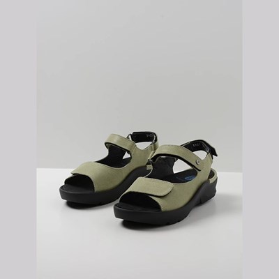 Green Wolky Delft Women's Sandals | JUHZ64289