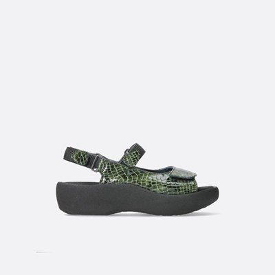 Green Wolky Jewel Women's Sandals | KLPN97152