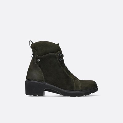 Green Wolky Midi Women's Biker Boots | KWFY62359