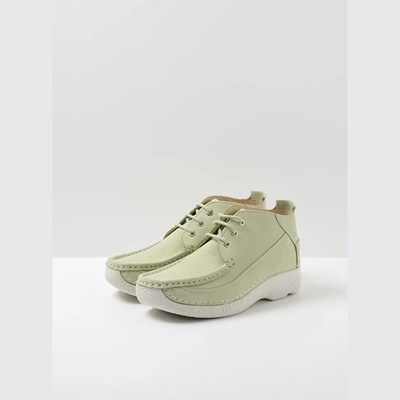 Green Wolky Roll Moc Women's Lace Up Shoes | YSRK59321