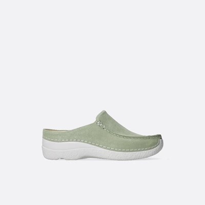 Green Wolky Seamy Women's Slides | ACPJ65807