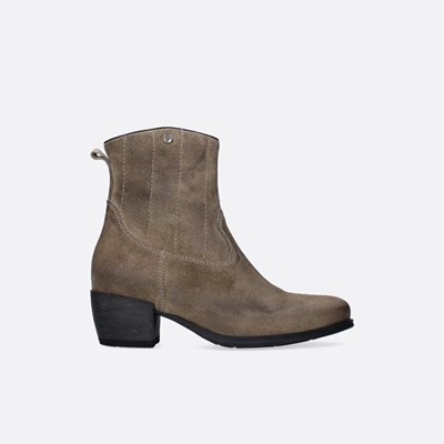 Grey Brown Wolky Lubbock Women's Ankle Boots | RZIN48059