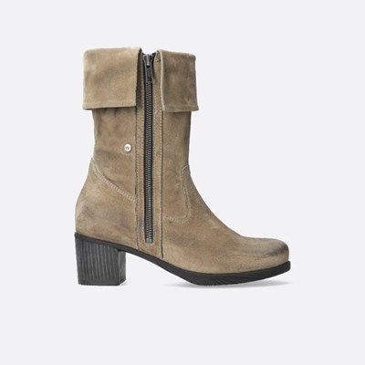 Grey Brown Wolky Salento Women's Mid Calf Boots | PNXZ69231