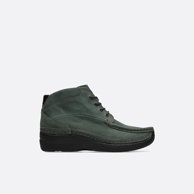 Olive Green Wolky Roll Shoot Women's Lace Up Shoes | JWXE81305