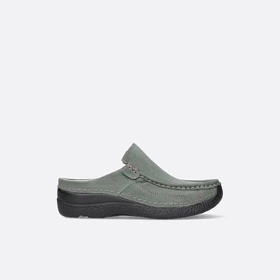 Olive Green Wolky Roll Women's Slides | DPEZ21358