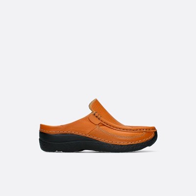 Orange Wolky Roll Women's Slides | ACFX69423