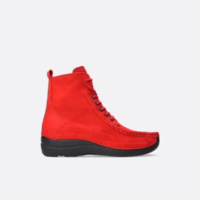 Red Wolky Roll Boot Women's Lace Up Shoes | RHMJ96475