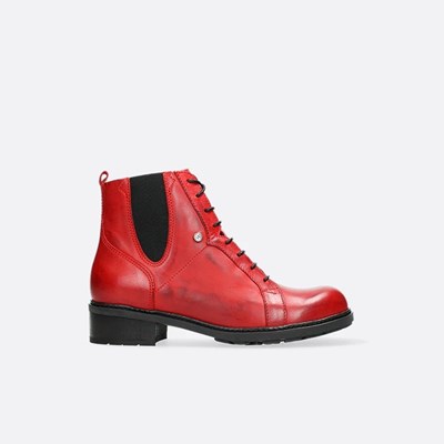 Red Wolky Volga Xw Women's Biker Boots | PFMG84576