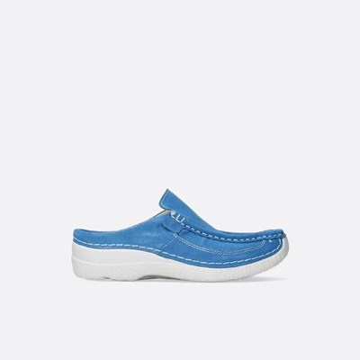 Royal Blue Wolky Roll Women's Slides | YMTF27304