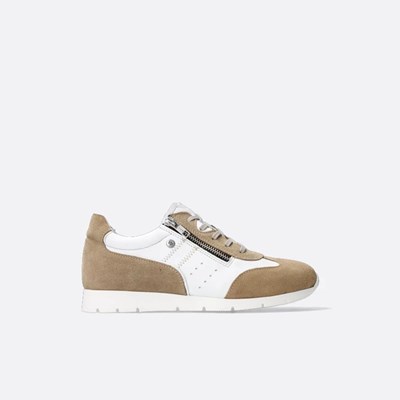 White / Beige Wolky Yell Xw Women's Sneakers | BODK30549