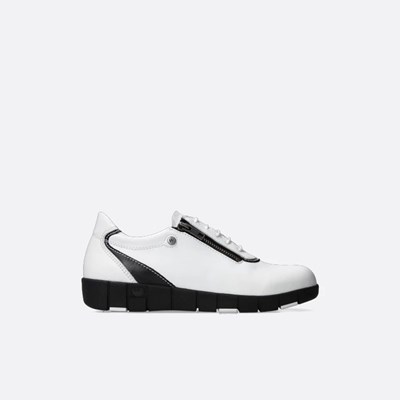 White / Black Wolky Etosha Women's Lace Up Shoes | QBMA41283