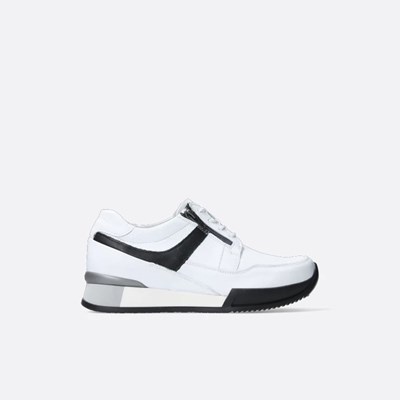 White / Black Wolky Field Women's Sneakers | FPGE20793