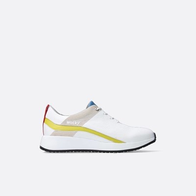 White Multicolor Wolky Runner Women's Lace Up Shoes | LBAI96185