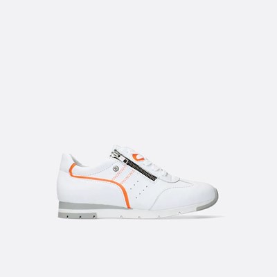 White / Orange Wolky Yell Xw Women's Sneakers | JGVZ50693