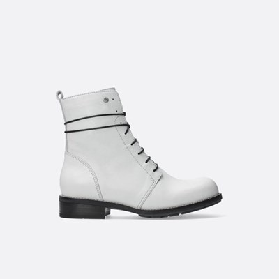 White Wolky Murray Xw Women's Biker Boots | NMZA81042