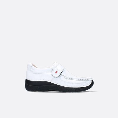 White Wolky Roll Strap Women's Slip On Shoes | UMVO04917