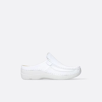 White Wolky Roll Women's Slides | JWYR24890