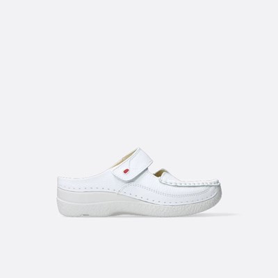 White Wolky Roll Women's Slippers | HXFB27845