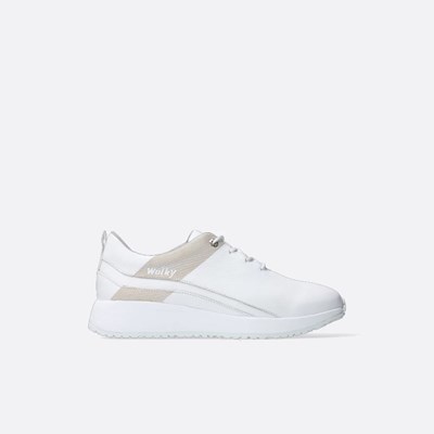 White Wolky Runner Women's Lace Up Shoes | SUGZ30468